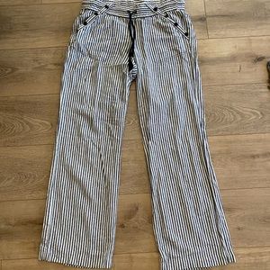 Striped linen pants